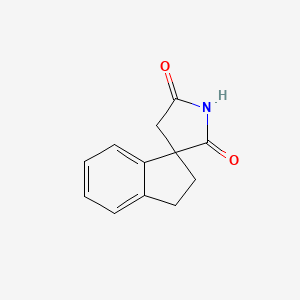 molecular formula C12H11NO2 B1353120 2,3-Dihydrospiro[indene-1,3'-pyrrolidine]-2',5'-dione CAS No. 81402-16-6