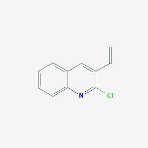 molecular formula C11H8ClN B13531202 2-Chloro-3-ethenylquinoline 