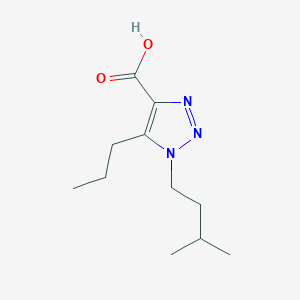 molecular formula C11H19N3O2 B13531240 1-Isopentyl-5-propyl-1h-1,2,3-triazole-4-carboxylic acid 