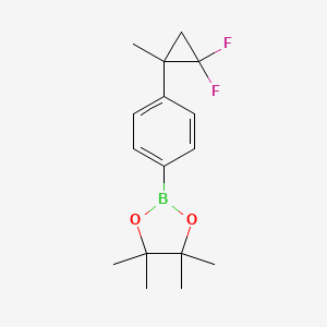 molecular formula C16H21BF2O2 B13531275 2-(4-(2,2-Difluoro-1-methylcyclopropyl)phenyl)-4,4,5,5-tetramethyl-1,3,2-dioxaborolane 