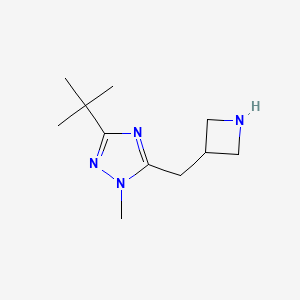 molecular formula C11H20N4 B13531287 5-(Azetidin-3-ylmethyl)-3-(tert-butyl)-1-methyl-1h-1,2,4-triazole 