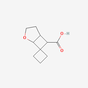 molecular formula C10H14O3 B13531294 4-Oxaspiro[bicyclo[3.2.0]heptane-6,1'-cyclobutane]-7-carboxylic acid 