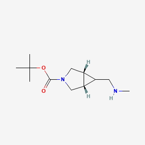 molecular formula C12H22N2O2 B13531315 tert-butyl (1R,5S,6R)-6-[(methylamino)methyl]-3-azabicyclo[3.1.0]hexane-3-carboxylate 