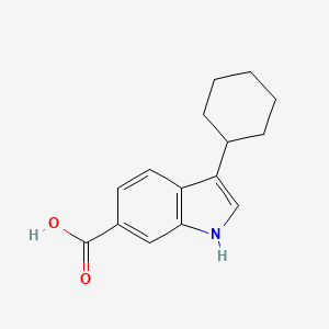 molecular formula C15H17NO2 B1353136 3-cyclohexyl-1H-indole-6-carboxylic Acid CAS No. 494799-17-6