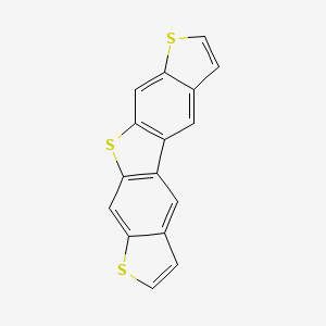 molecular formula C16H8S3 B1353139 7,11,15-trithiapentacyclo[10.7.0.02,10.04,8.014,18]nonadeca-1(12),2(10),3,5,8,13,16,18-octaene CAS No. 74902-84-4