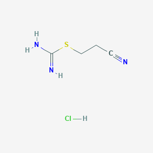 molecular formula C4H8ClN3S B1353149 2-(2-Cyanoethyl)isothiourea monohydrochloride CAS No. 6634-40-8