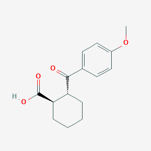 molecular formula C15H18O4 B1353150 trans-2-(4-Methoxybenzoyl)cyclohexane-1-carboxylic acid CAS No. 57078-12-3