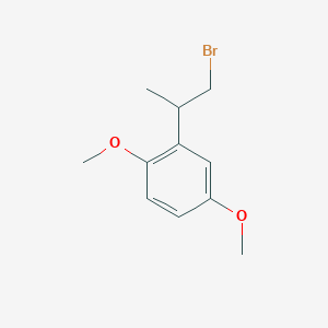 molecular formula C11H15BrO2 B13531708 2-(1-Bromopropan-2-yl)-1,4-dimethoxybenzene 