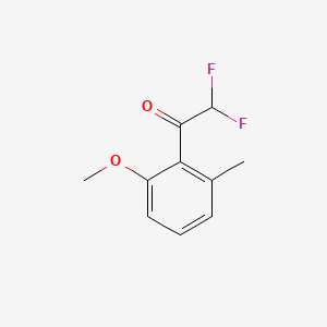 molecular formula C10H10F2O2 B13531790 2,2-Difluoro-1-(2-methoxy-6-methylphenyl)ethanone 