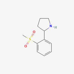 molecular formula C11H15NO2S B13531791 2-(2-Methanesulfonylphenyl)pyrrolidine 