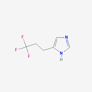 molecular formula C6H7F3N2 B13531932 5-(3,3,3-trifluoropropyl)-1H-imidazole 