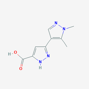 molecular formula C9H10N4O2 B1353195 1',5'-Dimethyl-2H,1'H-[3,4']bipyrazolyl-5-carboxylic acid CAS No. 1033431-24-1