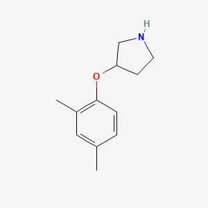 molecular formula C12H17NO B13532040 3-(2,4-Dimethylphenoxy)pyrrolidine 