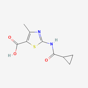 molecular formula C9H10N2O3S B1353208 2-(Cyclopropanecarbonyl-amino)-4-methyl-thiazole-5-carboxylic acid CAS No. 878668-29-2