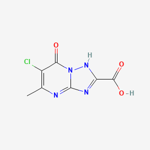 molecular formula C7H5ClN4O3 B1353212 6-chloro-5-methyl-7-oxo-1H-[1,2,4]triazolo[1,5-a]pyrimidine-2-carboxylic acid CAS No. 878713-17-8