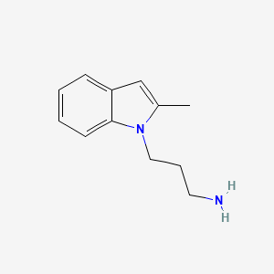 molecular formula C12H16N2 B1353214 3-(2-甲基-吲哚-1-基)-丙胺 CAS No. 883542-35-6