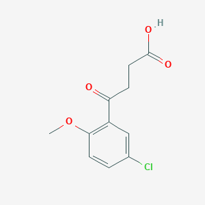 molecular formula C11H11ClO4 B1353218 4-(5-氯-2-甲氧基苯基)-4-氧代丁酸 CAS No. 63213-94-5