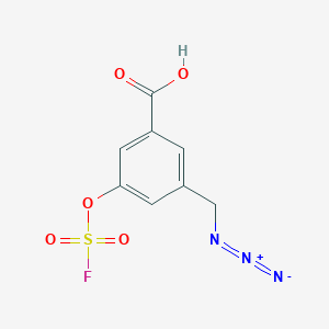 molecular formula C8H6FN3O5S B13532223 3-(Azidomethyl)-5-[(fluorosulfonyl)oxy]benzoicacid 
