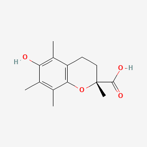 molecular formula C14H18O4 B1353232 (R)-(+)-6-Hydroxy-2,5,7,8-tetramethylchroman-2-carboxylic acid CAS No. 53101-49-8