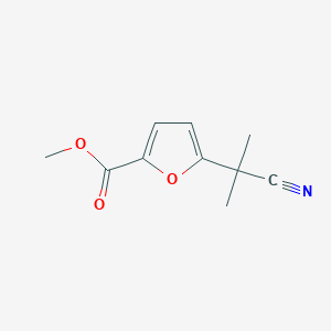 molecular formula C10H11NO3 B13532366 Methyl 5-(1-cyano-1-methylethyl)-2-furoate 