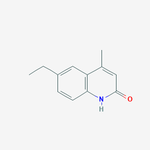 molecular formula C12H13NO B1353239 6-乙基-4-甲基-2(1H)-喹啉酮 CAS No. 51592-38-2