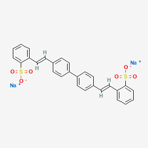molecular formula C28H20Na2O6S2 B1353241 Sodium 2,2'-([1,1'-biphenyl]-4,4'-diylbis(ethene-2,1-diyl))dibenzenesulfonate CAS No. 56776-28-4