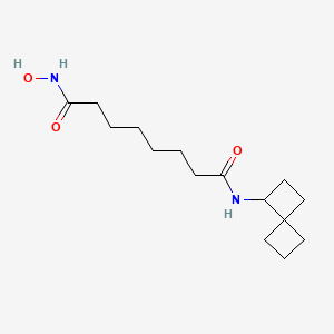 molecular formula C15H26N2O3 B13532476 N-hydroxy-N'-{spiro[3.3]heptan-1-yl}octanediamide 