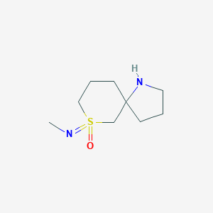 molecular formula C9H18N2OS B13532544 7-(Methylimino)-7l6-thia-1-azaspiro[4.5]decane 7-oxide 