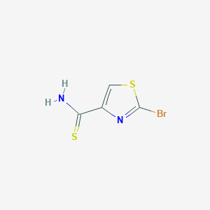 molecular formula C4H3BrN2S2 B13532593 2-Bromothiazole-4-carbothioamide 