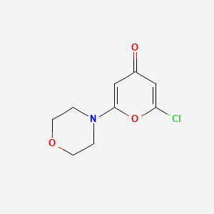 molecular formula C9H10ClNO3 B1353266 2-Chloro-6-morpholino-4H-pyran-4-one CAS No. 119671-47-5