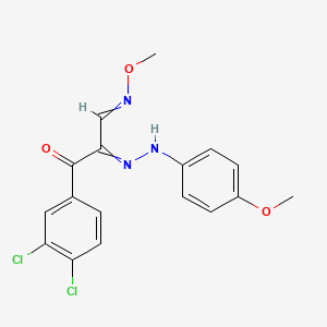 molecular formula C17H15Cl2N3O3 B1353267 3-(3,4-dichlorophenyl)-2-[2-(4-methoxyphenyl)hydrazono]-3-oxopropanal O-methyloxime 