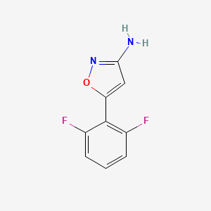 molecular formula C9H6F2N2O B13532821 5-(2,6-Difluorophenyl)isoxazol-3-amine 