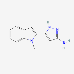 molecular formula C12H12N4 B13532832 5-(1-methyl-1H-indol-2-yl)-1H-pyrazol-3-amine 