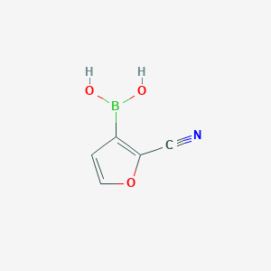molecular formula C5H4BNO3 B13532836 (2-Cyanofuran-3-yl)boronic acid 