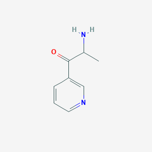 molecular formula C8H10N2O B13532838 2-Amino-1-(pyridin-3-yl)propan-1-one 