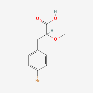 molecular formula C10H11BrO3 B13532874 4-Bromo-alpha-methoxybenzenepropanoic acid 