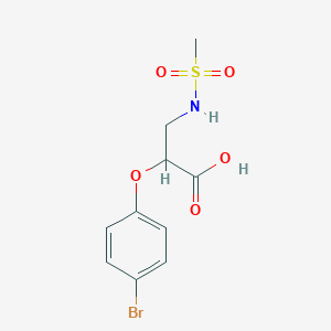 molecular formula C10H12BrNO5S B13532894 2-(4-Bromophenoxy)-3-methanesulfonamidopropanoic acid 