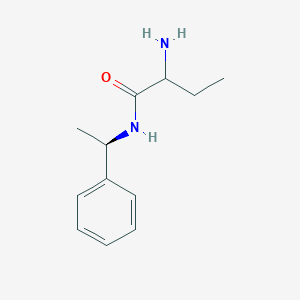 molecular formula C12H18N2O B13532905 2-Amino-N-((R)-1-phenylethyl)butanamide 