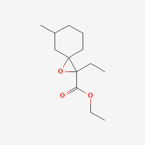 molecular formula C13H22O3 B13533241 Ethyl 2-ethyl-5-methyl-1-oxaspiro[2.5]octane-2-carboxylate 