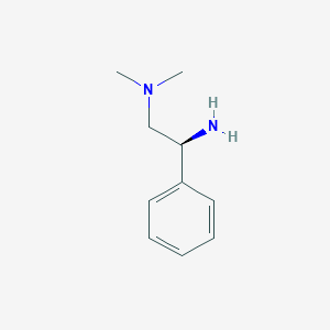 molecular formula C10H16N2 B1353325 [(2S)-2-amino-2-phenylethyl]dimethylamine CAS No. 702699-84-1