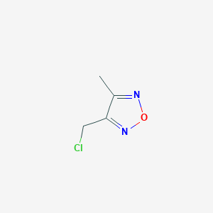 molecular formula C4H5ClN2O B1353326 3-(Chloromethyl)-4-methyl-1,2,5-oxadiazole CAS No. 62642-47-1