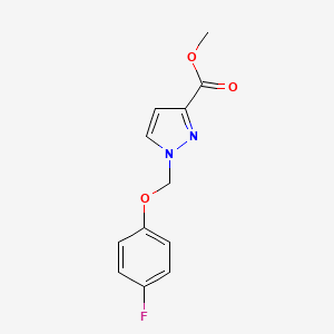 molecular formula C12H11FN2O3 B1353356 methyl 1-[(4-fluorophenoxy)methyl]-1H-pyrazole-3-carboxylate CAS No. 1001500-26-0