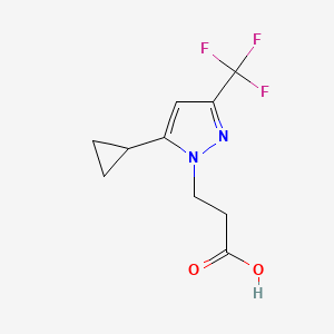3-[5-cyclopropyl-3-(trifluoromethyl)-1H-pyrazol-1-yl]propanoic acid