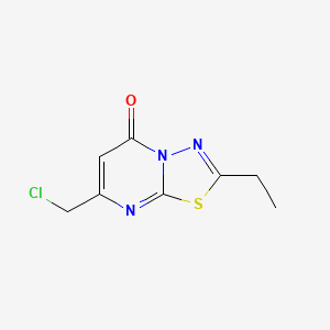 molecular formula C8H8ClN3OS B1353429 7-(chloromethyl)-2-ethyl-5H-[1,3,4]thiadiazolo[3,2-a]pyrimidin-5-one CAS No. 869634-07-1