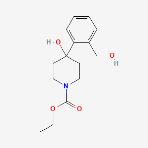 molecular formula C15H21NO4 B1353463 Ethyl 4-hydroxy-4(2-hydroxymethylphenyl)-1-piperidine carboxylate CAS No. 71546-51-5