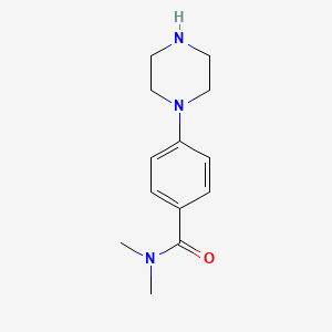 molecular formula C13H19N3O B13534797 N,N-dimethyl-4-(piperazin-1-yl)benzamide 