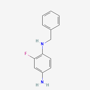 molecular formula C13H13FN2 B1353485 N1-Benzyl-2-fluorobenzene-1,4-diamine CAS No. 219664-14-9
