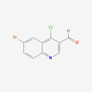 molecular formula C10H5BrClNO B1353509 6-Bromo-4-chloroquinoline-3-carbaldehyde CAS No. 201420-31-7