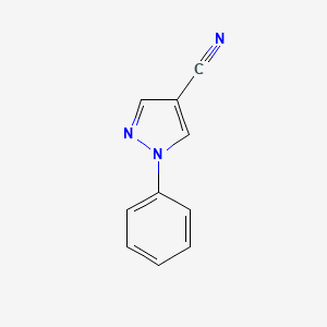molecular formula C10H7N3 B1353532 1-phenyl-1H-pyrazole-4-carbonitrile CAS No. 709-04-6