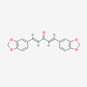 molecular formula C19H14O5 B1353546 (1E,4E)-1,5-bis(1,3-benzodioxol-5-yl)penta-1,4-dien-3-one CAS No. 614-66-4